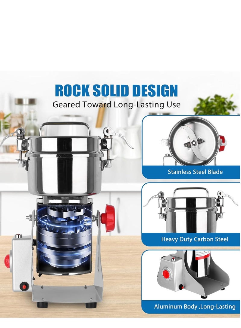 800g Electric Grain Grinder,304 Stainless Steel Powder Grinder, 3000W Ultra-Fine Grinding Technology, 36000RPM, Can Grind Coffee Beans and Grains, Suitable for Home/Restaurant/Hotel  - Image 5