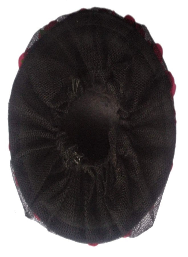 Hair Flare Artificial Mogra Flower with Artificial Green Grass Design Hairpin/Judabun/Clip | Hair Accessories for Women and Girls | Gold - 2646, Pack of 1 - Image 2