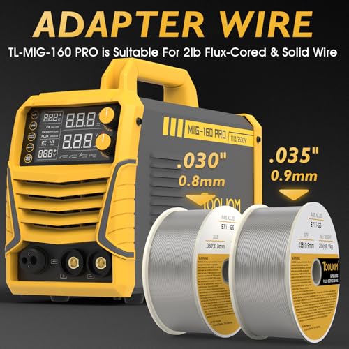 TOOLIOM 160A MIG Welder 4 in 1 Gas MIG/Flux Core MIG/Stick (MMA)/Lift TIG Welding Machine 110/220V Dual Voltage Welder IGBT DC Inverter with LCD Display - Image 4