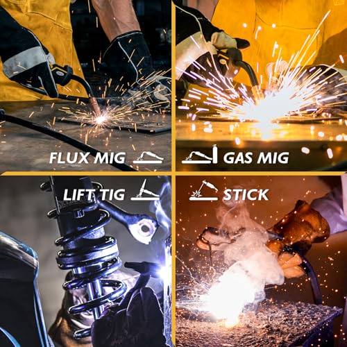 TOOLIOM 160A MIG Welder 4 in 1 Gas MIG/Flux Core MIG/Stick (MMA)/Lift TIG Welding Machine 110/220V Dual Voltage Welder IGBT DC Inverter with LCD Display - Image 2