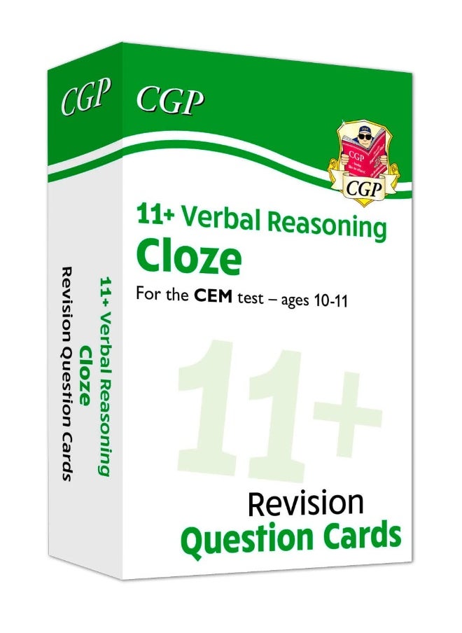 11+ CEM Revision Question Cards: Verbal Reasoning Cloze - Ages 10-11  - Image 1