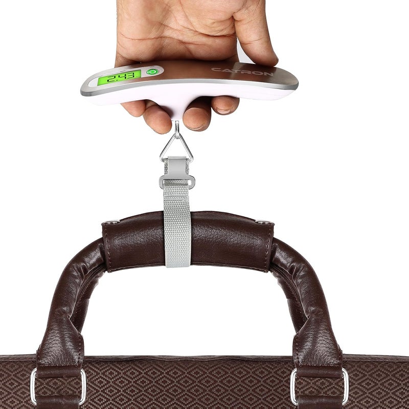 Catron Catron Electronic Metal Digital Weighing Luggage Scale For lights Travel Home Shop Gas Cylinder Portable Hanging Upto 50 Kg Weight Luggage Weight Machine With LCD Display  - Image 4