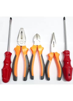 Fuji Pliers + Needle Nose Pliers + Side Chisel + Flat Screwdriver + Phillips Screwdriver Set of 5 