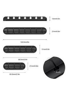 Gzar Gzar Cable Holder Clips 5-Pack Silicone Adhesive Cable Organizers for USB Charging Cords Mouse Wires and Desktop Management Black  - Image 3