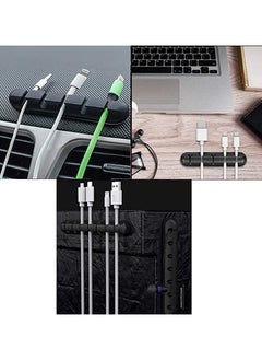Gzar Gzar Cable Holder Clips 5-Pack Silicone Adhesive Cable Organizers for USB Charging Cords Mouse Wires and Desktop Management Black  - Image 5