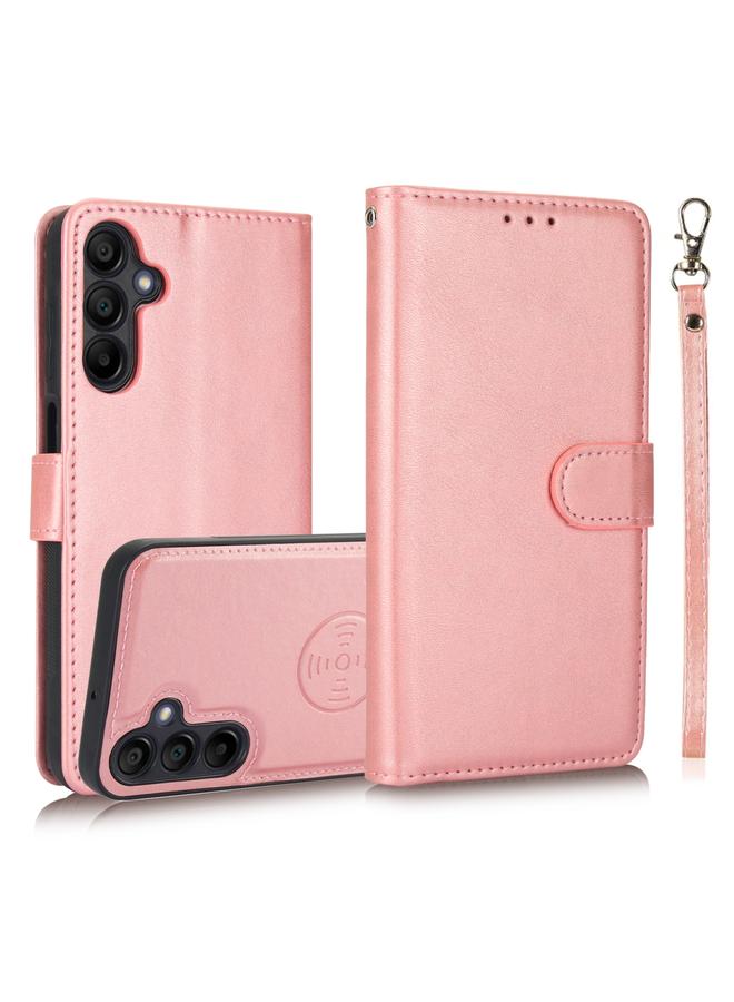 S-TOP Case For Samsung Galaxy A15 5G Calf Texture 2 in 1 Detachable Magnetic Back Cover Leather Case - Image 1