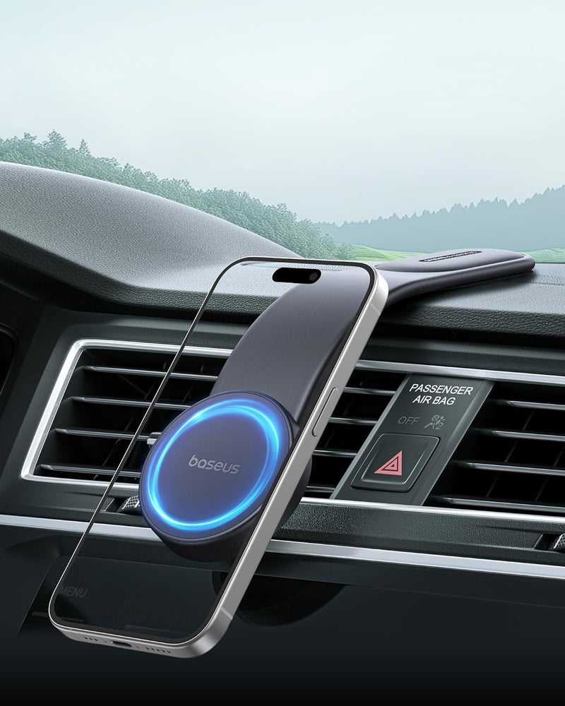 Baseus PrimeTrip C02 Air Magnetic Stick-On Car Mount, Cluster Black - Image 2