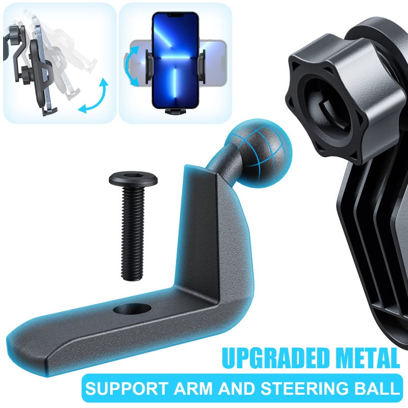 DIAMOOKY Upgraded Phone Mount for Jeep Wrangler JK JKU 2018 2017 2016 2015 2014 2013 2012 2011, Dash Multi-Mount Phone Holder Kit w/Storage Tray Interior Accessories - Image 2