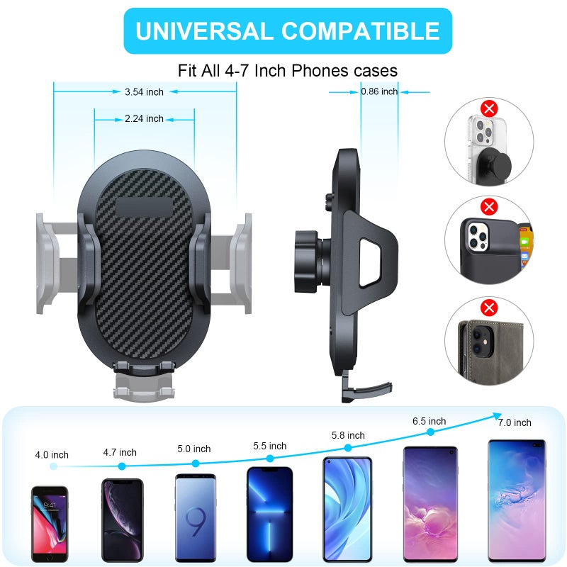 DIAMOOKY Upgraded Phone Mount for Jeep Wrangler JK JKU 2018 2017 2016 2015 2014 2013 2012 2011, Dash Multi-Mount Phone Holder Kit w/Storage Tray Interior Accessories - Image 5