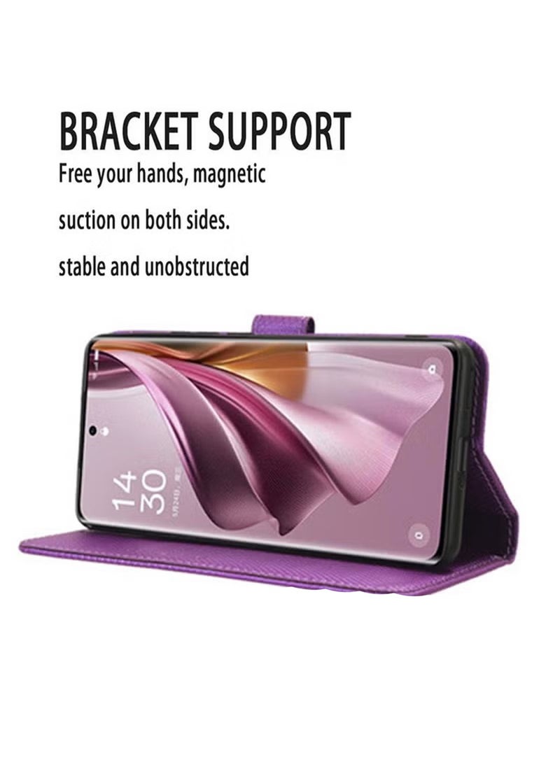 X-level OPPO Reno 10/10 Pro 5G Phone Case Cover With Full Body Camera Len Protector PU Leather Wallet Card Holder Shockproof Protective Back Cover With Release Hand Phone Holder Daily Video Kickstand  - Image 2
