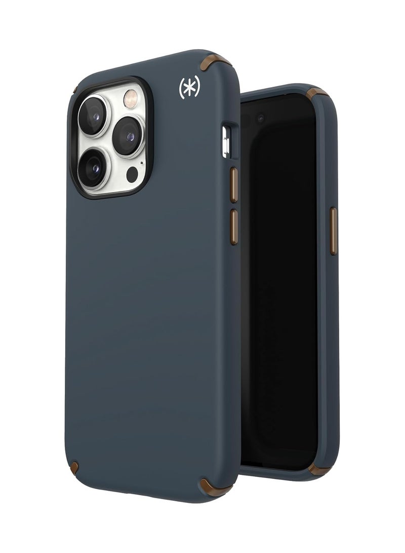 Speck Presidio2 Pro MagSafe iPhone 14 Pro Cases - Charcoal/Cool Bronze/White - Image 1