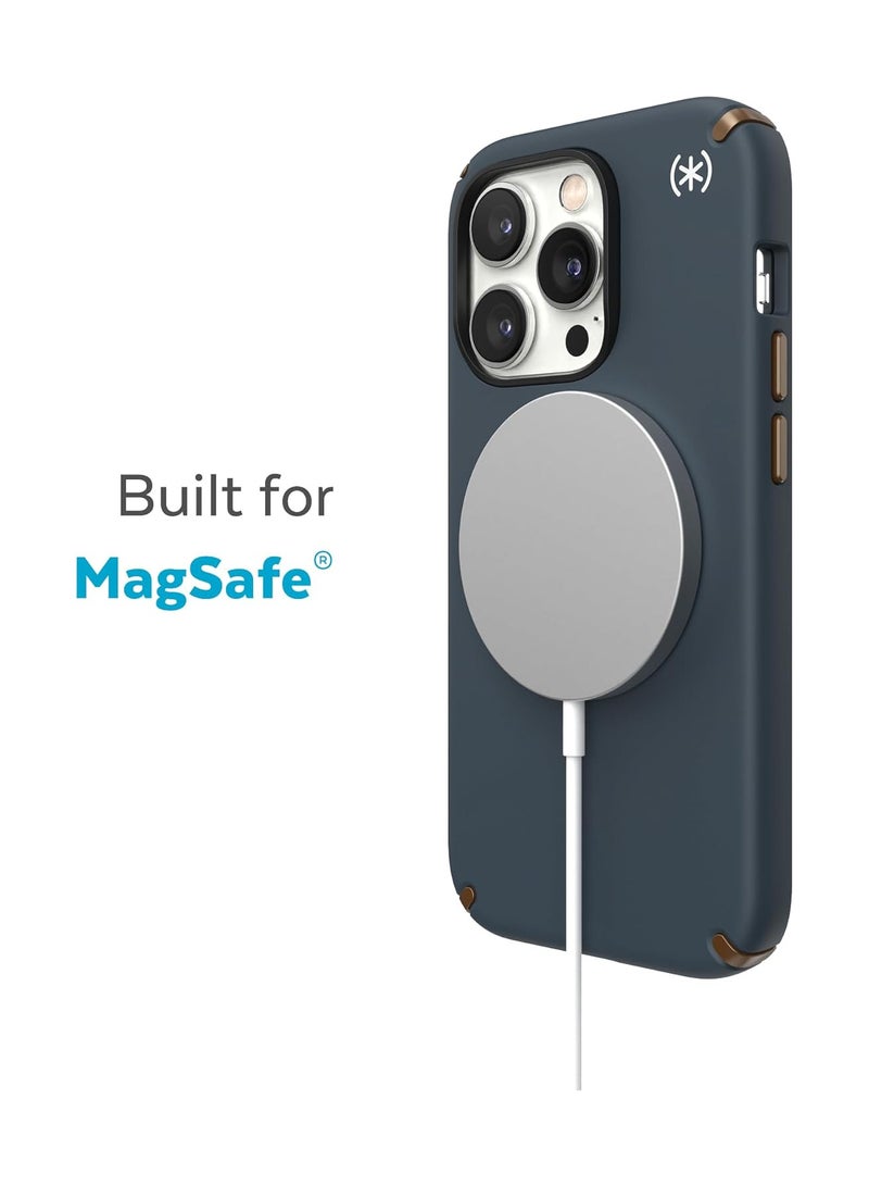 Speck Presidio2 Pro MagSafe iPhone 14 Pro Cases - Charcoal/Cool Bronze/White - Image 2