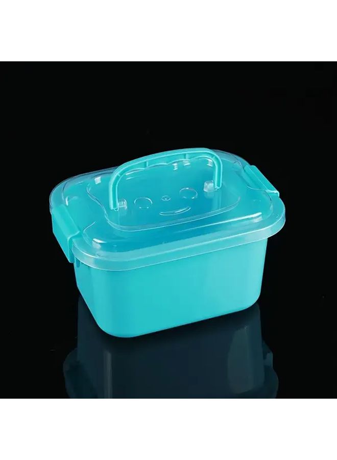 Clear Plastic Storage Box with Handle Transparent Blue 5 51x4 13x2 76 Inch for Home Organization - Image 2