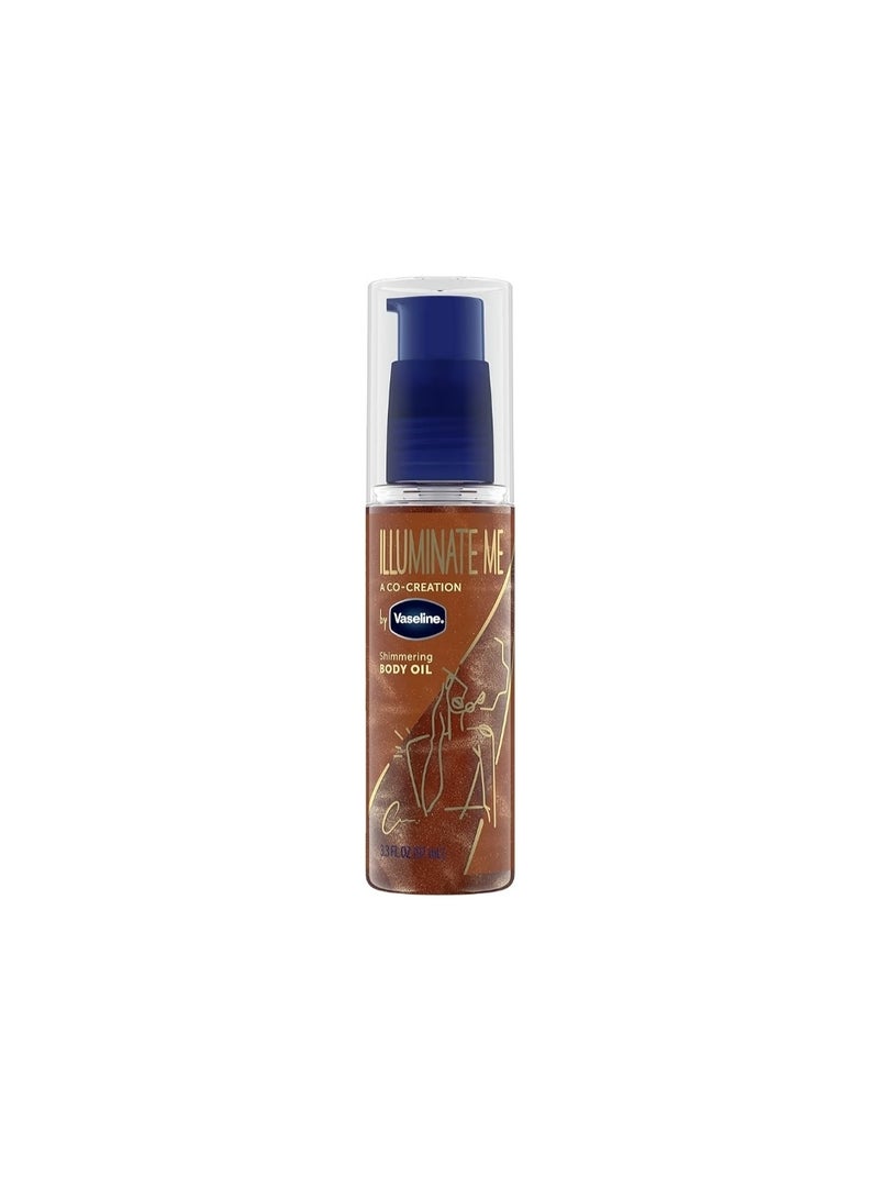Vaseline Luminite Me Body Oil for Melanin-Rich Skin brightens skin with a luminous finish for a glowing complexion. 3.3 oz