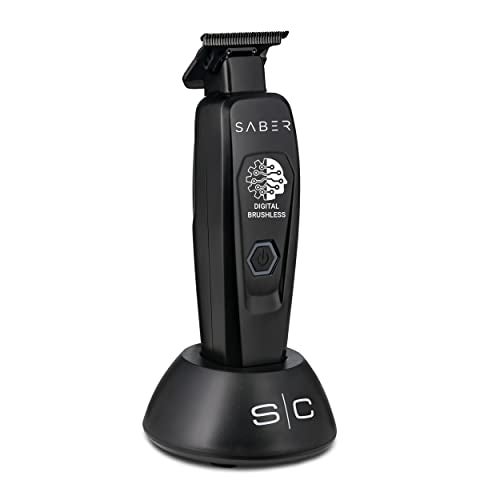 StyleCraft Saber Professional Full Metal Body Digital Brushless Motor Cordless Hair Trimmer (Black) - Image 3