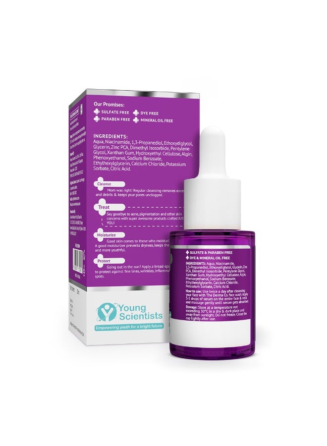 THE derma Co سيروم الوجه 10% نياسيناميد مع الزنك من شركة Derma Co لعلاج علامات حب الشباب | يزيل علامات حب الشباب والبقع الداكنة | يتحكم في الزيوت - Image 2