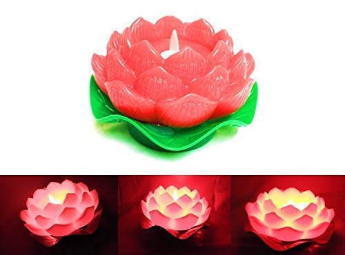 smars smars Lotus Flower LED Light Battery Powered Romantic Home Bedroom Decoration lampSet of 2Pcs  - Image 1