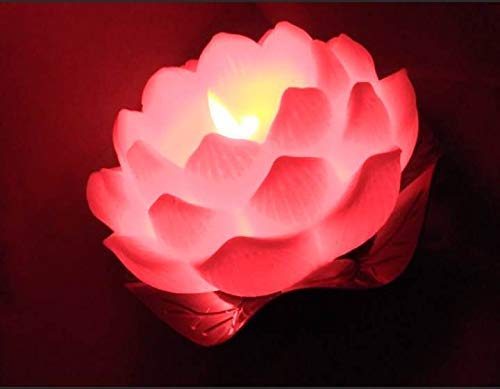 smars smars Lotus Flower LED Light Battery Powered Romantic Home Bedroom Decoration lampSet of 2Pcs  - Image 2