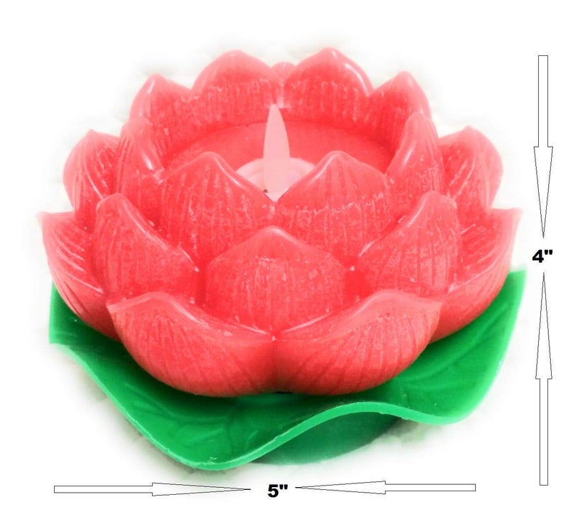 smars smars Lotus Flower LED Light Battery Powered Romantic Home Bedroom Decoration lampSet of 2Pcs  - Image 4