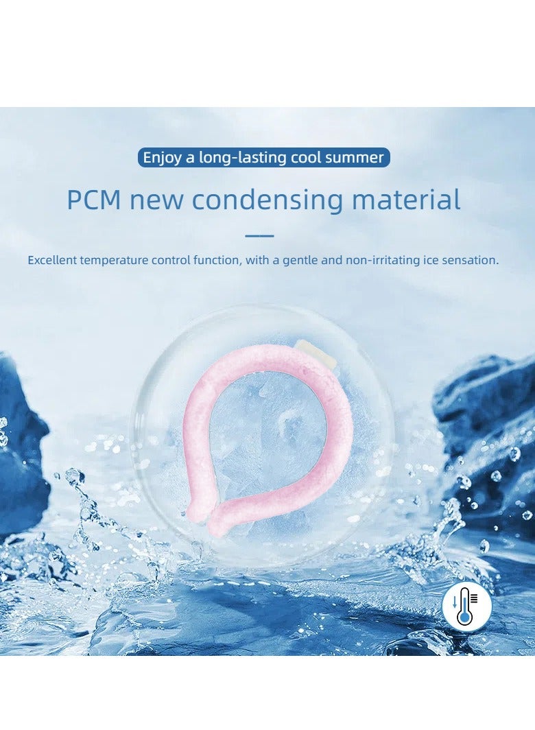 Generic Cooling Magic Ring-PCM Ice Neck Tube - No-Charge Reusable Cooling for Summer Outdoor Heat-Automatically freezes below 28°C-pink - Image 2