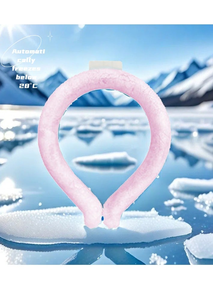 Generic Cooling Magic Ring-PCM Ice Neck Tube - No-Charge Reusable Cooling for Summer Outdoor Heat-Automatically freezes below 28°C-pink - Image 3