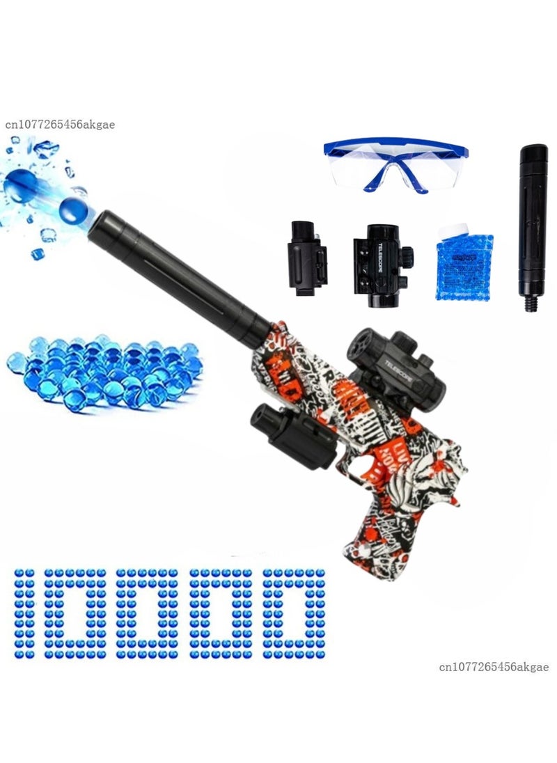 Generic - Kids Gel Ball Blaster Electric Water Splatter Gel Ball Blaster with Water Beads Goggles Automatic Shooting Games Toy - Image 1
