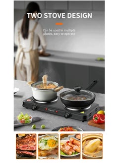 sokany Electric Stove&Heater Electrics Hot Plate Two Burners 2000W SK-5107 Black  - Image 3