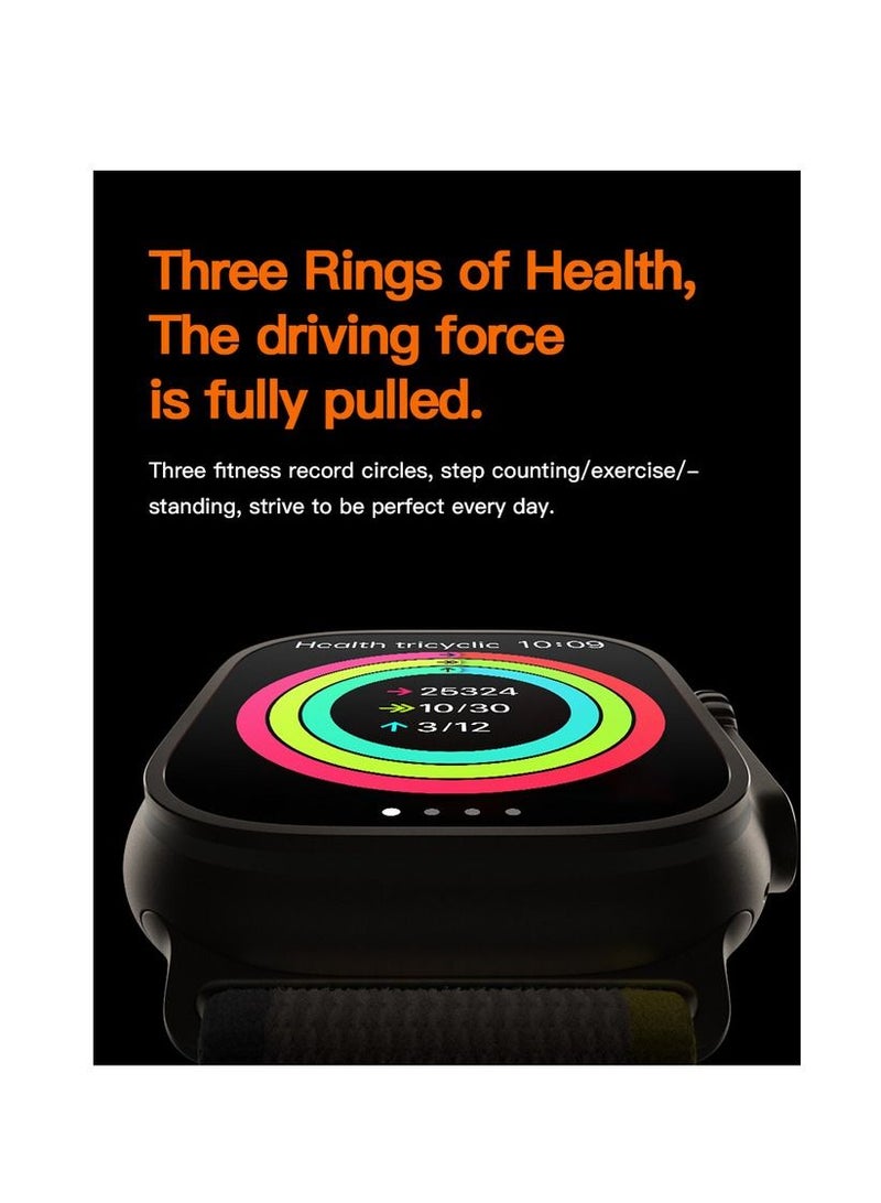 AROAQ 220.0 mAh T900 Ultra Wireless Charging New Features Super Fast Latest Smart Watch Yellow Yellow - Image 4