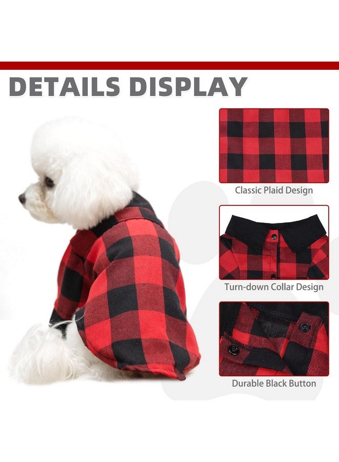 كولتيل قميص كلاب KOOLTAIL، قمصان حيوانات أليفة منقوشة باللون الأحمر، ملابس كلاب لطيفة باللون الأسود مناسبة لجميع المواسم، تي شيرت مريح للكلاب الصغيرة والمتوسطة والكبيرة والقطط، زي تنكري للحيوانات الأليفة، مقاس S - Image 3