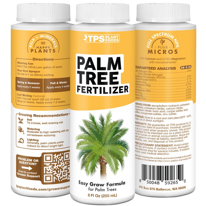 TPS NUTRIENTS Palm Tree Fertilizer for All Palms and Ferns, Liquid Plant Food 8 oz (250mL) - Image 5