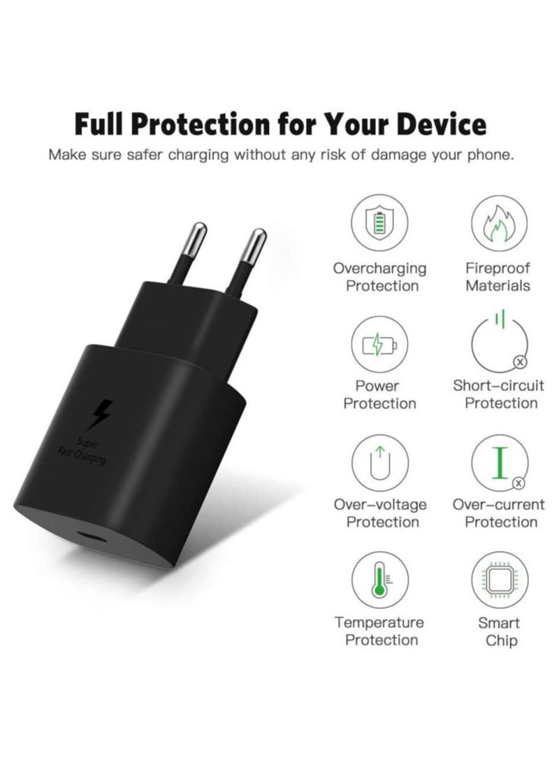 شاحن محول السفر فائق السرعة مع كابل تايب سي إلي تايب سي بقدرة 45 وات لأجهزة سامسونج - Image 2