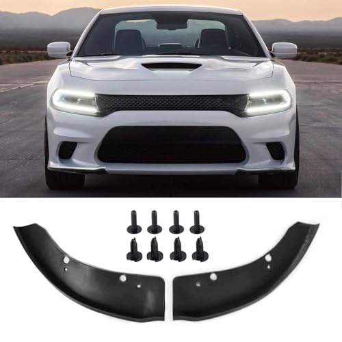 HTRACING Front Bumper Lip Splitter Protector Compatible with Charger SRT Hellcat/SRT 392/Scat Pack/RT Scat Pack/GT/RT 2015-2021, Black - Image 4