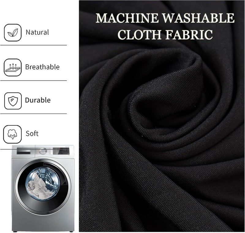 Amonsa Black Fitted Tablecloth with Elastic 42x42 inch Square Folding Tables Washable Stretchy Spandex Card Table Covers Cloth Fabric Table Cloths Not Vinyl - Image 4