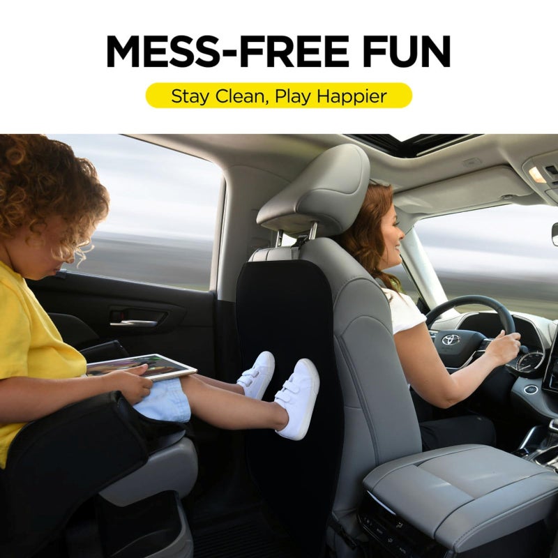 lebogner Back Seat Cover for Kids, 2 Pack X-Large Waterproof Kick Mats Backseat Protector, Durable Car Seat Back Protectors for Vehicles to Protect from Dirt, Mud & Scratches, Fits Most SUVs and Vans - Image 2