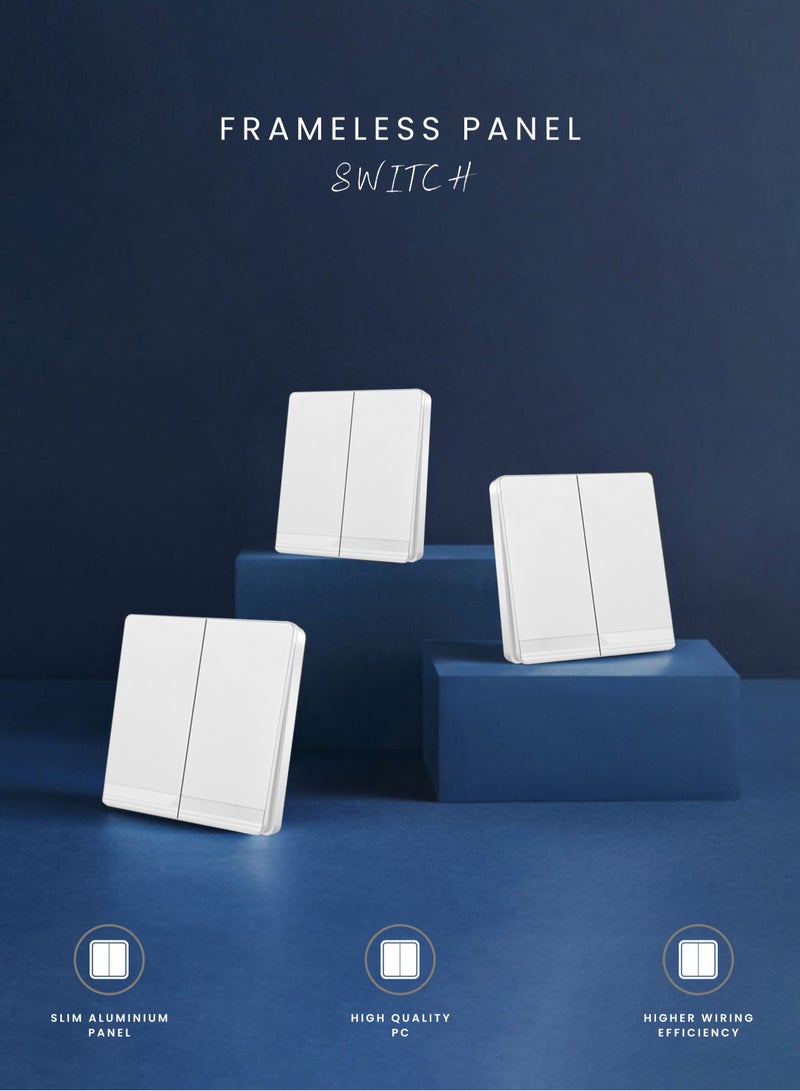 Vmax V5 Series 1 Gang 2 Way Wall Switch 3X3 Inches White Ivory - Image 5