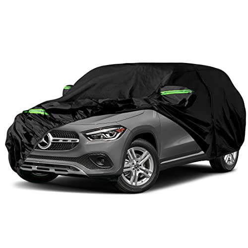 SPORTULI Waterproof Car Covers Replace for 2014-2025 Mercedes Benz GLA, 6 Layers All Weather Car Cover with Zipper Door & Windproof Bands for Snow Rain Dust Hail Protection (GLA) - Image 1