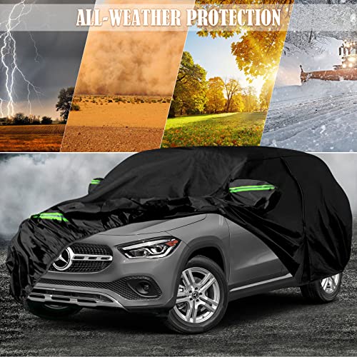 SPORTULI Waterproof Car Covers Replace for 2014-2025 Mercedes Benz GLA, 6 Layers All Weather Car Cover with Zipper Door & Windproof Bands for Snow Rain Dust Hail Protection (GLA) - Image 5