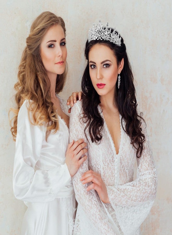 VELSCRUN Birthday Tiara Crowns for Women Girls Silver Crystal Birthday Girl Headband Sash Elegant Princess Crown Happy Birth Party Decorations Women Sisters Birth Gift Hair Accessories - Image 2