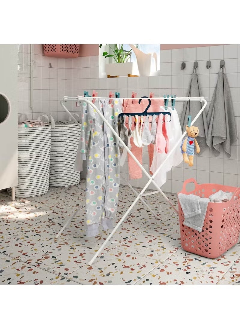 منشر غسيل وسلة غسيل ملابس ، داخلي خارجي, أبيض - Image 5