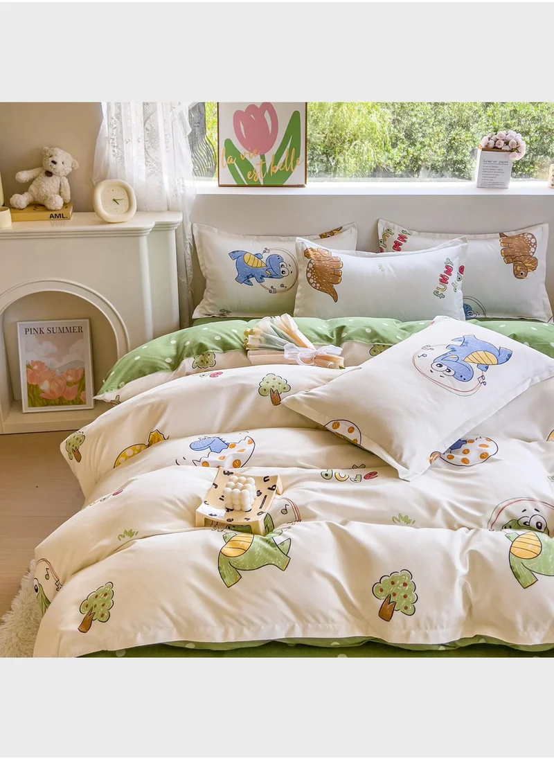 AURORA Green dinosaur pattern bedding set