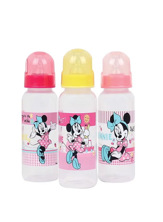 Disney Pack Of 3 Baby Feeding Bottle 250ml - Image 1