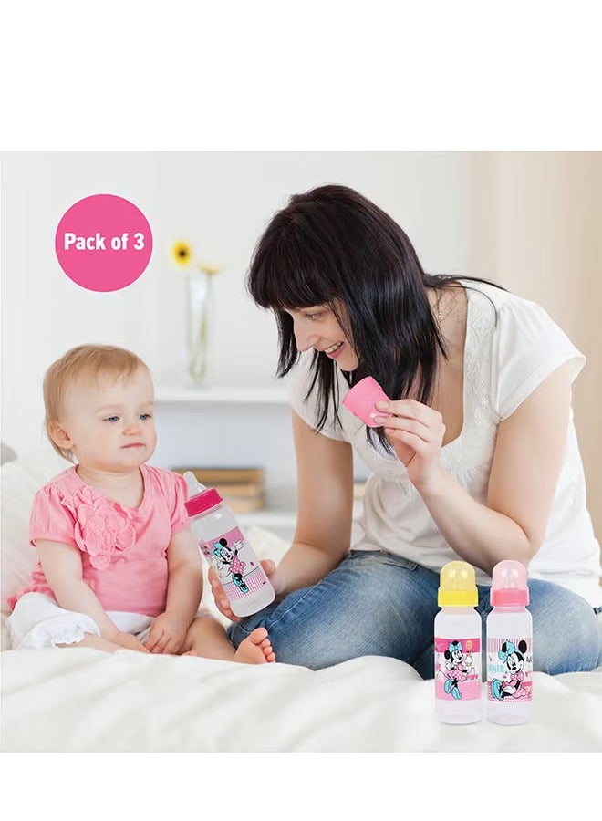 Disney Pack Of 3 Baby Feeding Bottle 250ml - Image 2