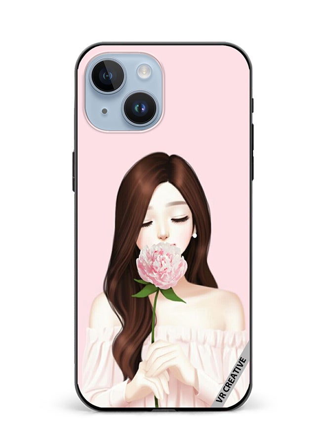 VR CREATIVE Protective Case Cover For Apple iPhone 15 Rosy Design Multicolour - Image 1