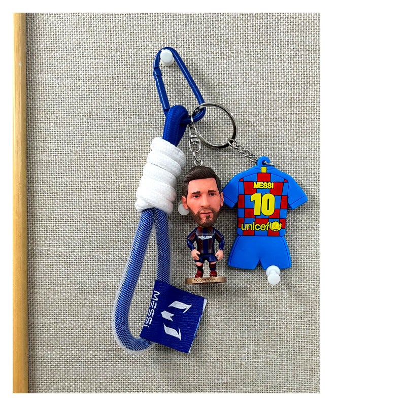 Football Star Keychain Figures - Messi & Ronaldo - Image 1