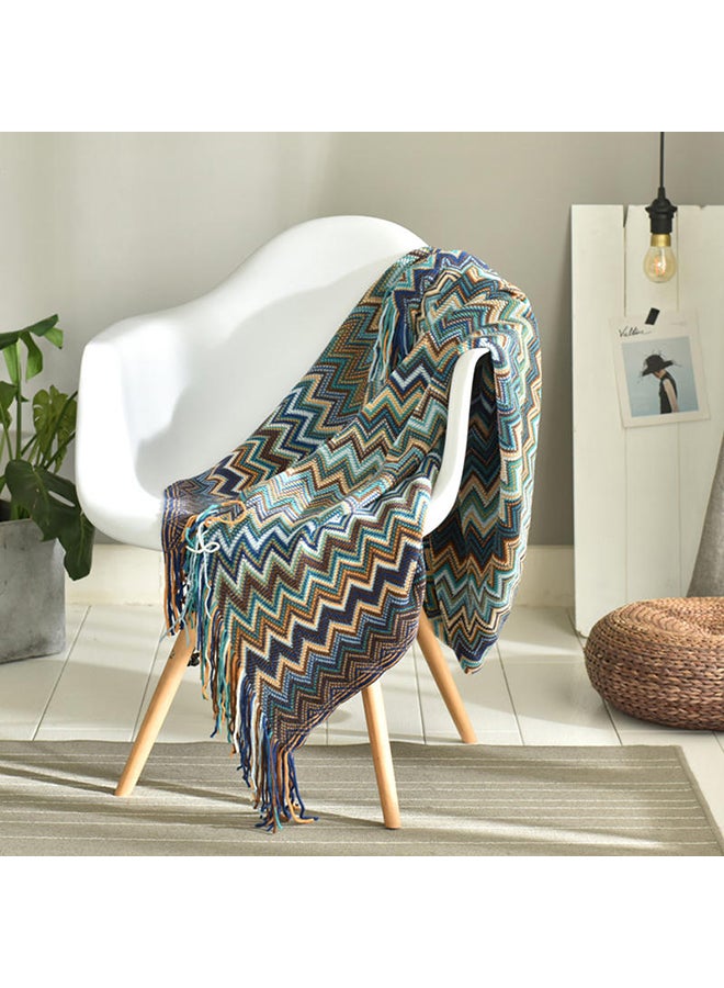 Printed Warm Blanket Cotton Multicolour 130x150cm - Image 1