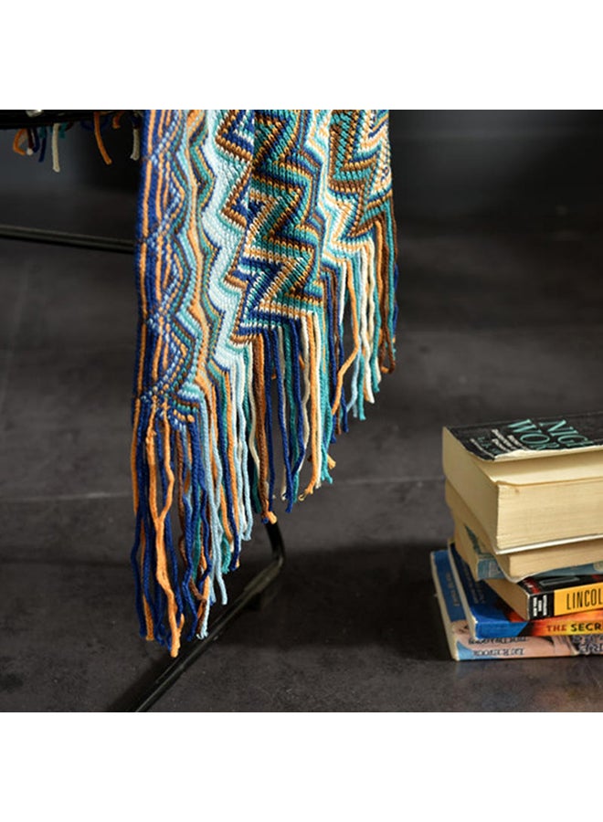 Printed Warm Blanket Cotton Multicolour 130x150cm - Image 2