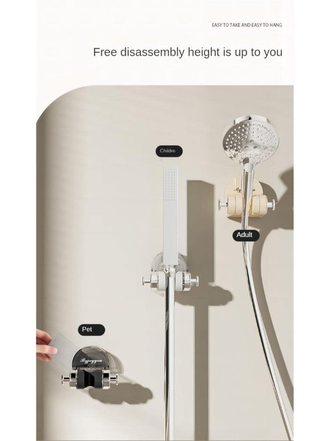 Adjustable Vacuum Suction Shower Holder for Bidet Spray, Reusable and Removable Design in Clear Colors - Image 4