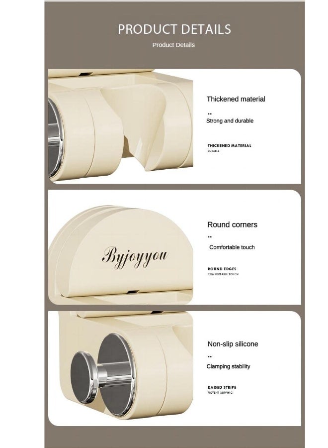 Adjustable Vacuum Suction Shower Holder for Bidet Spray, Reusable and Removable Design in Clear Colors - Image 2