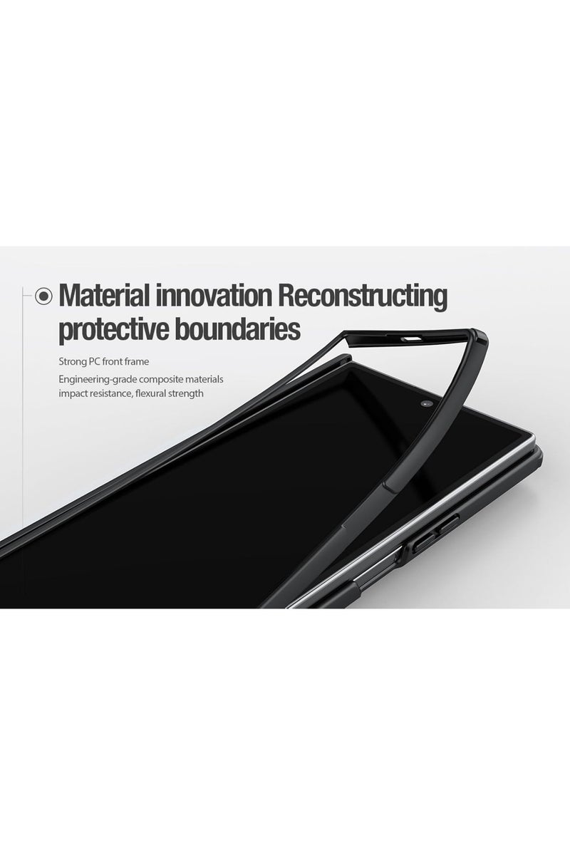 Nillkin Case Compatible with Samsung Galaxy Z Fold 7 5G Shockproof Protective Nilkin Cover Samsung Galaxy Z Fold7 2025 Black Super Frosted Shield Fold Case - Image 2