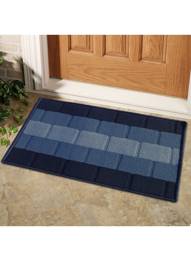 Status Contract حصيرة مدخل أمامية مضادة للانزلاق بحالة (38x58 سم) سجادة غرفة المعيشة لأبواب المدخل| حصيرة أرضية من البولي بروبيلين للمنزل| سجادة صغيرة أساسية للمكتب وغرفة النوم والمطبخ| (أزرق)، مستطيلة - Image 2